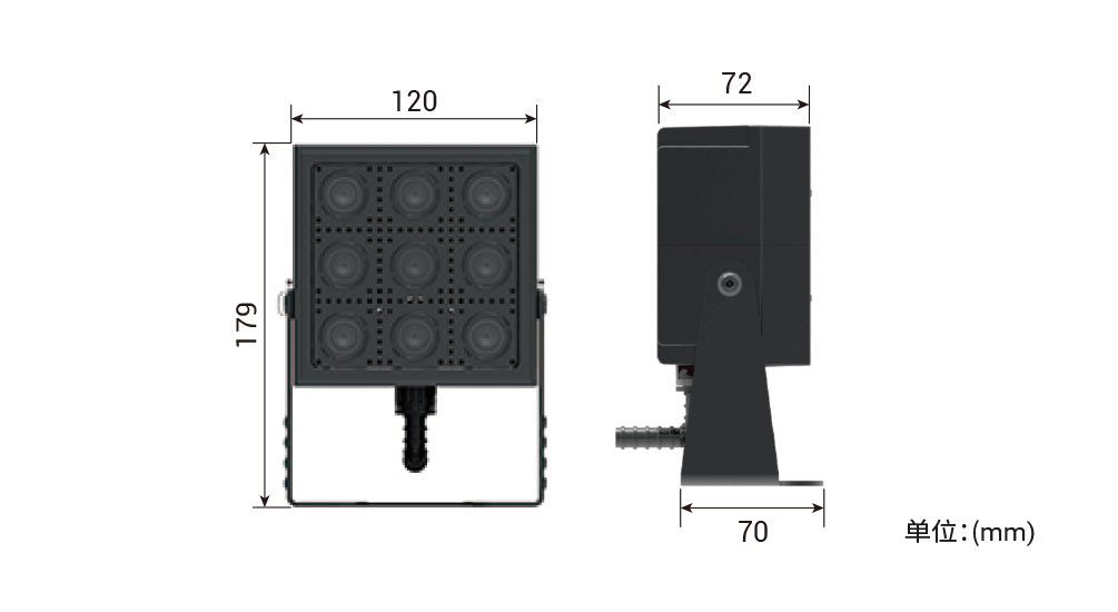 YD-DT-120 方形投光灯